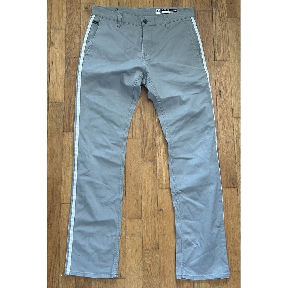 Empyre Men's Gray Side Stripe Pants Size 30 Straight Fit Casual Skate Streetwear